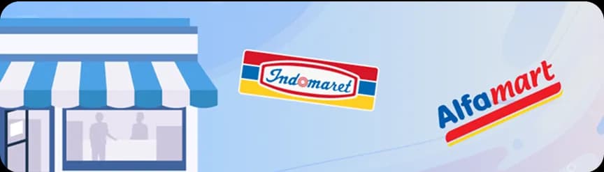 Bayar di gerai minimarket terdekat